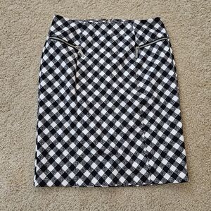 MICHAEL Michael Kors Black and White Checkered Women's Skirt Size 6
